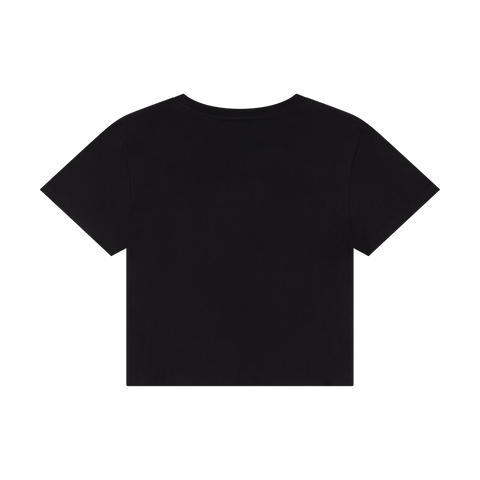 CRY BABY CROPPED T-SHIRT -  BLACK