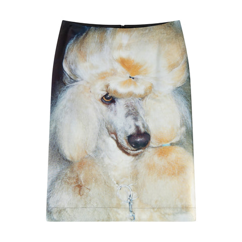 WHITE POODLE MEDIUM SKIRT