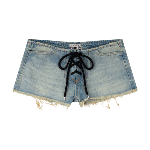 MICRO JEAN SHORTS- BLUE