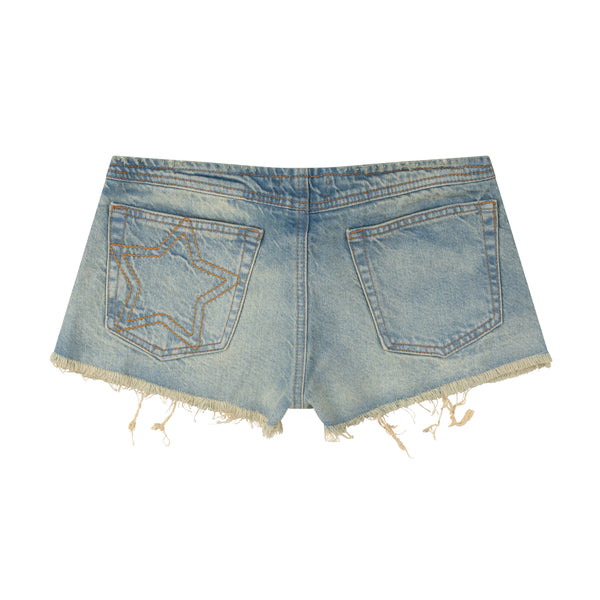 MICRO JEAN SHORTS- BLUE