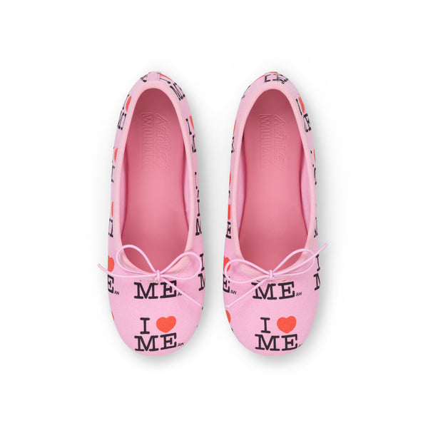 PINK I HEART ME MELODY FLATS