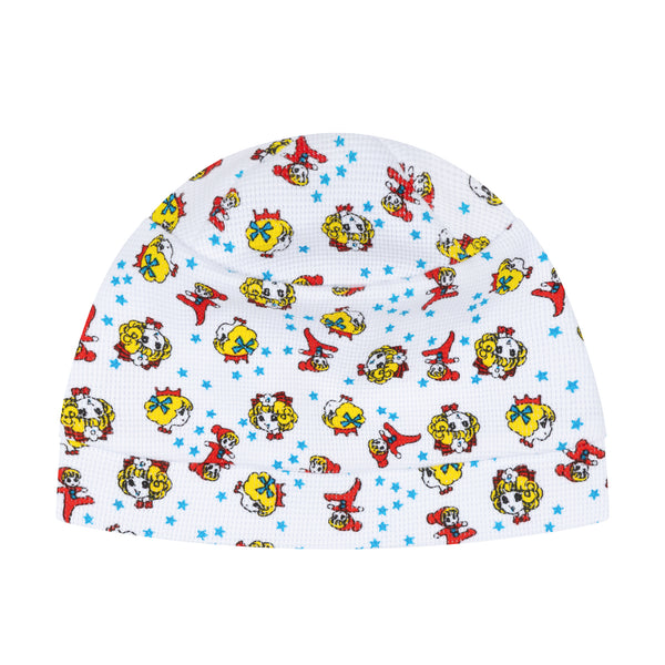 GIRL BABY BEANIE - WHITE