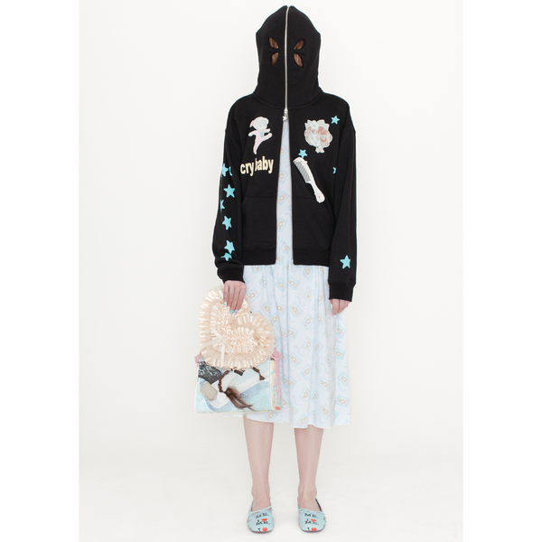 CRY BABY BUTTERFLY HOODIE - BLACK