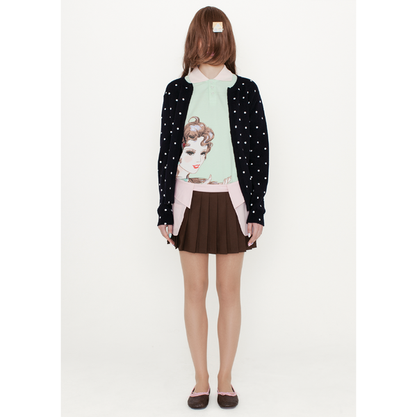 PINK COLLAR MINI SKORT