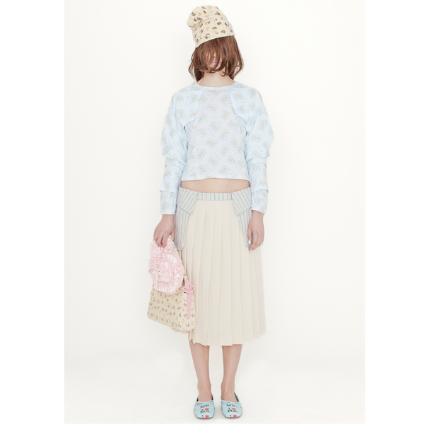 BOW HEART CLUTCH BAG -  PINK