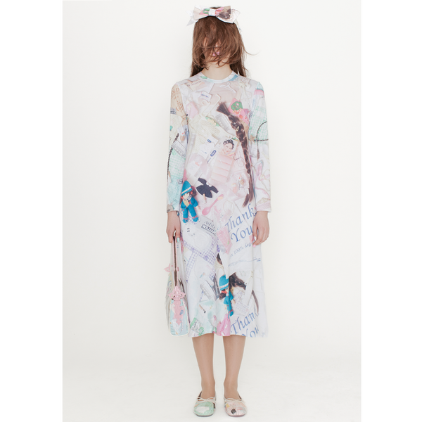 TREASURES LONG SLEEVE JERSEY DRESS