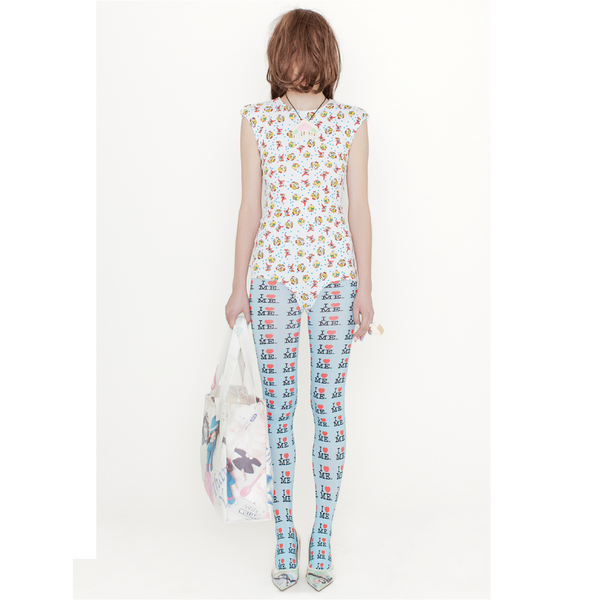 I HEART ME  TIGHTS -  BLUE