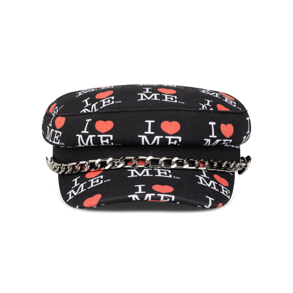 BLACK I HEART ME CAROLA HAT