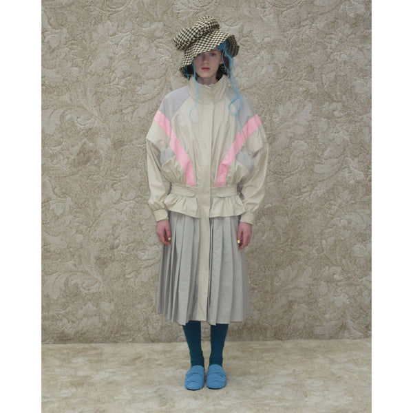 BEIGE LONG WINDBREAKER DRESS