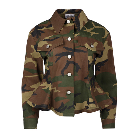 CAMOUFLAGE FITTED JACKET